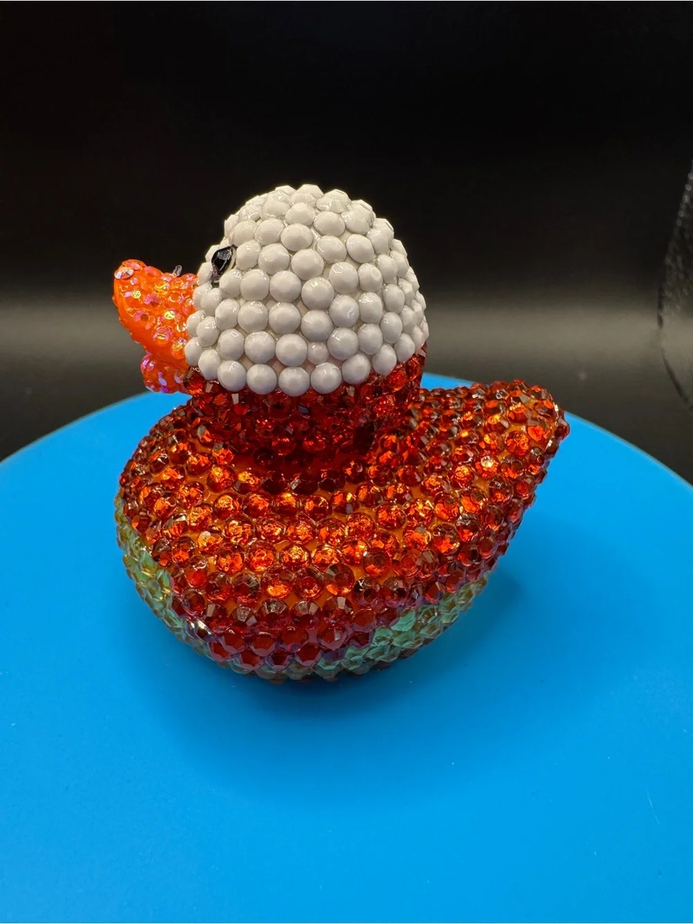 Hand Blinged Sparkling Candy Corn Rubber Duck Halloween Jeep Jewels